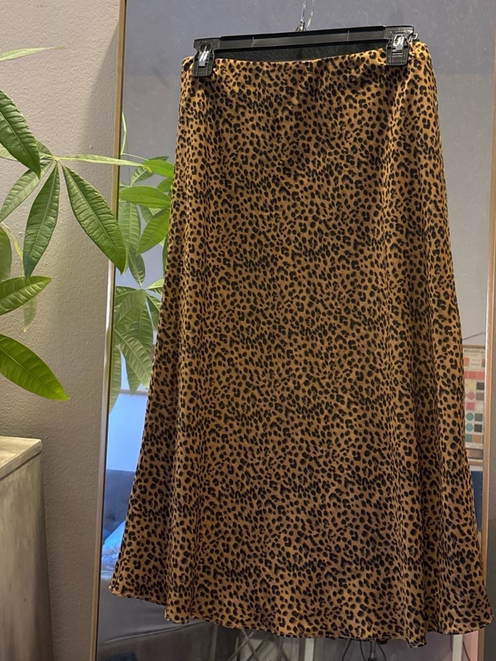 Nasty Gal Leopard Print Midi Skirt